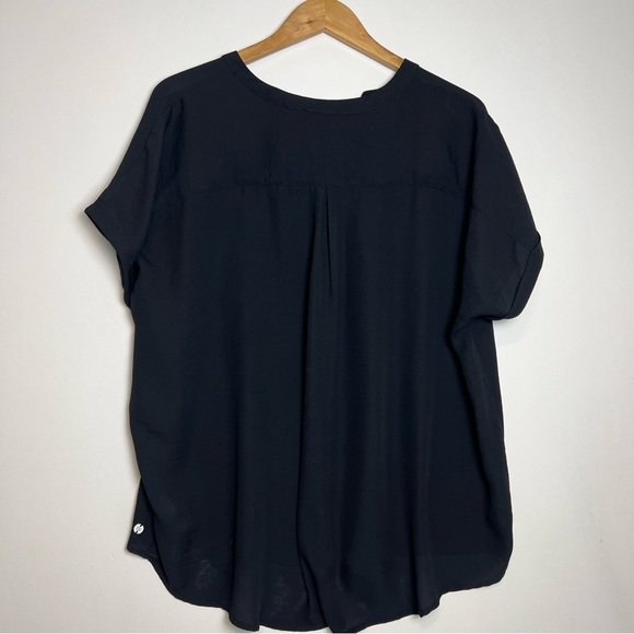 Point Zero Relaxed Fit Short Sleeve Blouse - Career/Casual - Black - Picture 2 of 7